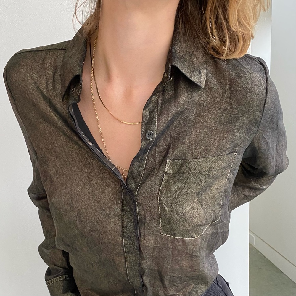 Brown Rock & Republic Button Down - Size M